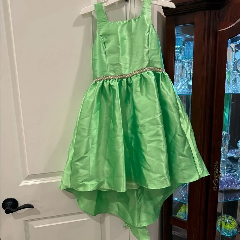 Bonnie Jean Mint Green Dress with Metallic Accent